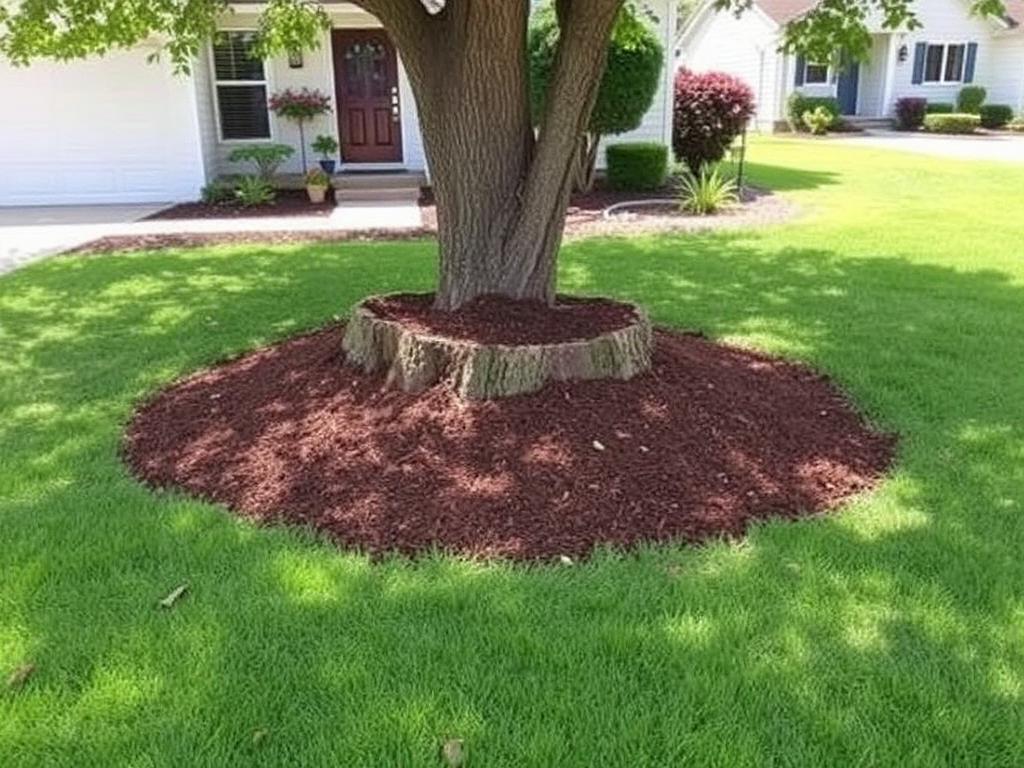 Yard after professional stump grinding